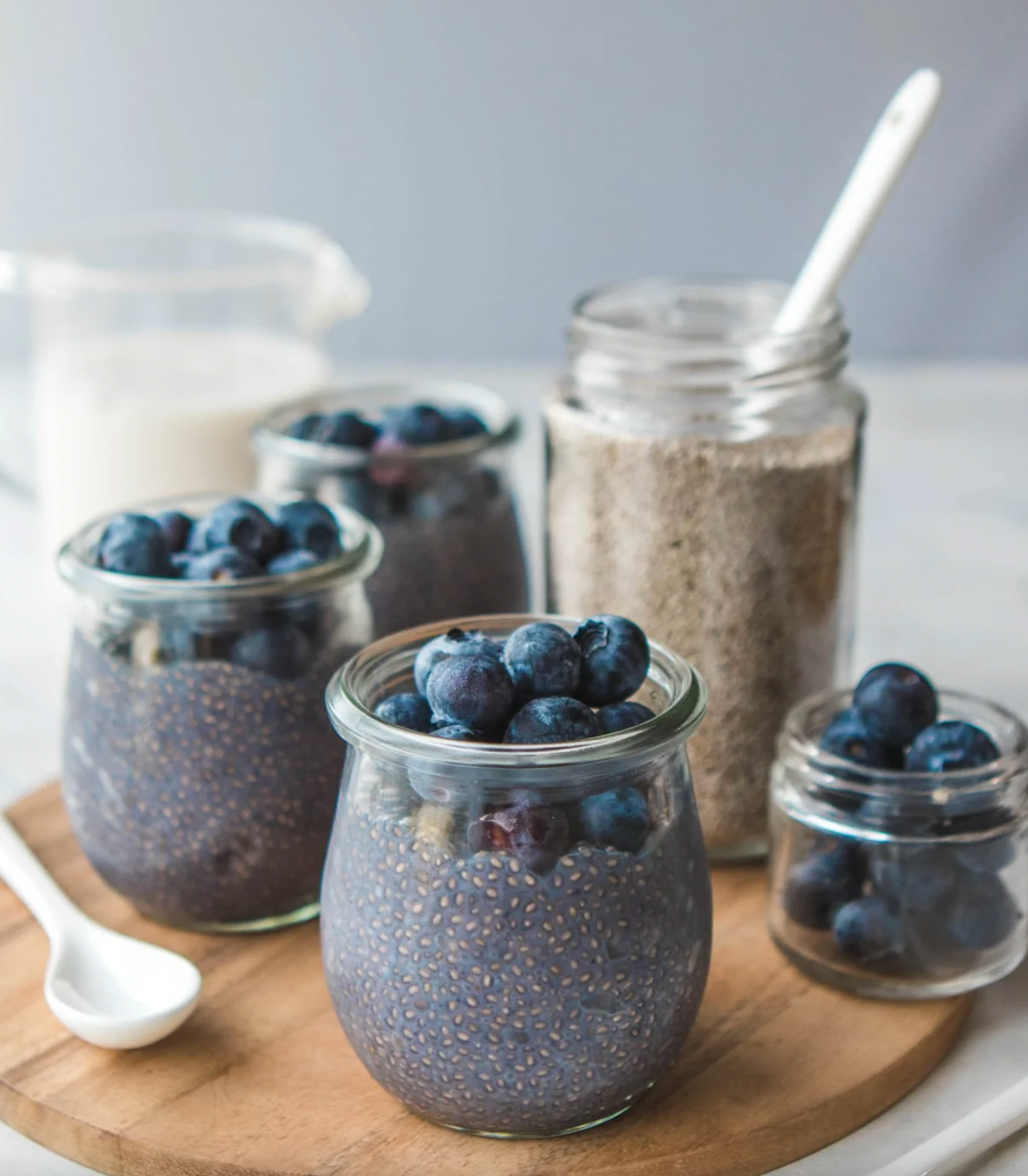 Blueberry Powder Chia Seed Pudding