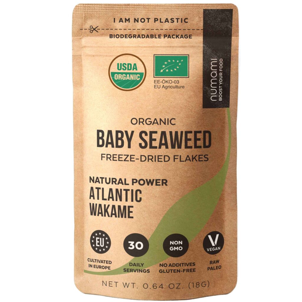Numami Organic Atlantic Wakame freeze-dried Baby seaweed 0.64oz/18g
