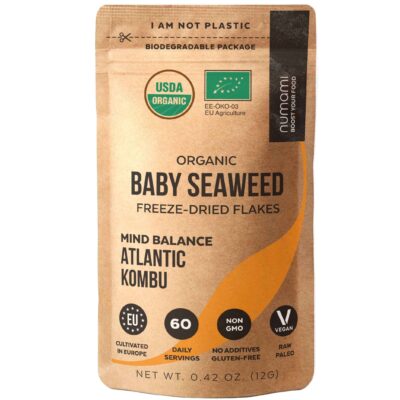 Numami Organic Atlantic Kombu freeze-dried Baby Seaweed 0.42oz/12g