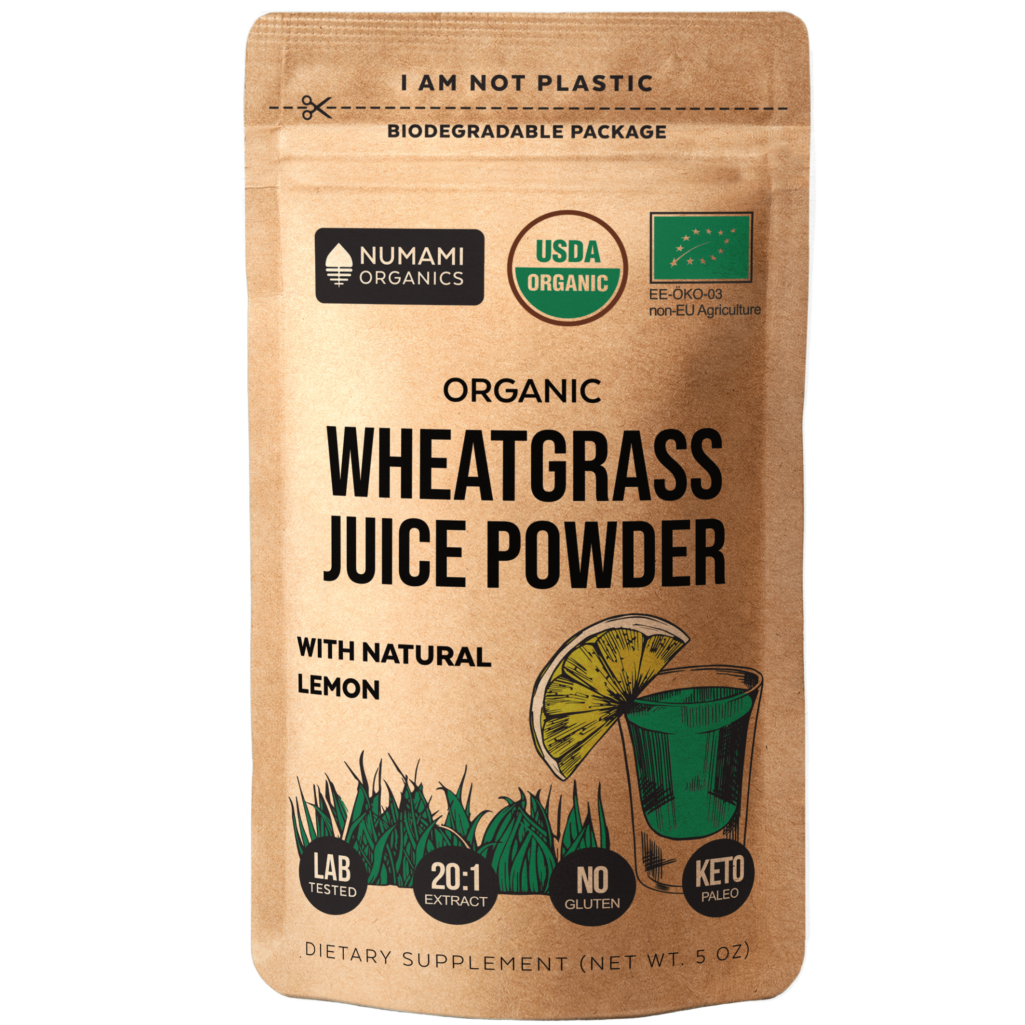 Numami Organic Wheatgrass Juice Powder with Lemon