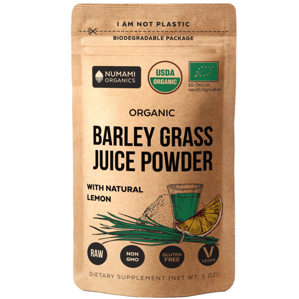 Numami Organic Barley Grass Juice Powder with Lemon