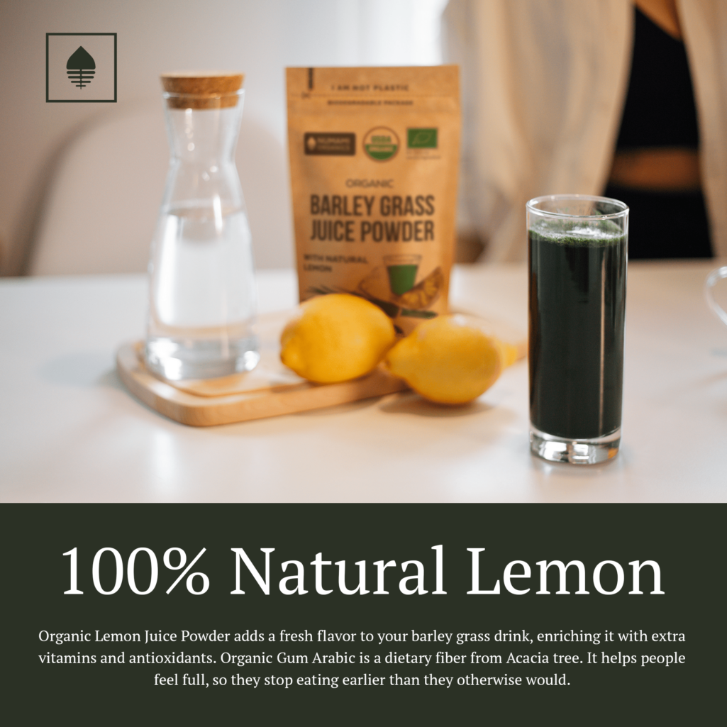 Numami Organic Barley Grass Juice Powder with Lemon